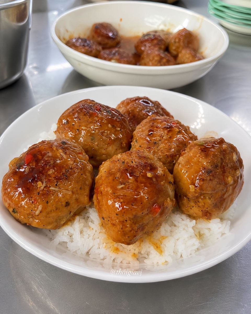Thịt Viên Rim Nước Mắm                                                                                                                                