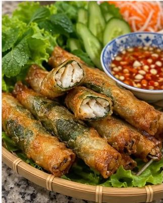 Chả Cá Lá Lốt Cuộn Vỏ Nem                                                                                                                             