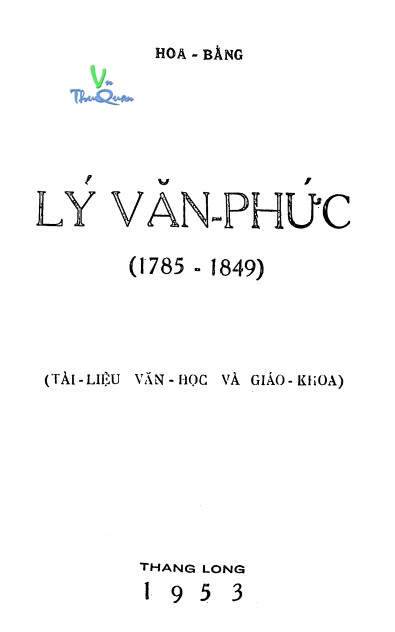 LÝ VĂN PHỨC (1785–1849)