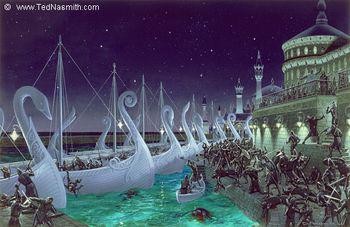 http://tolkiengateway.net/w/images/thumb/9/9f/Ted_Nasmith_-_The_Kinslaying_at_Alqualond%C3%AB.jpg/350px-Ted_Nasmith_-_The_Kinslaying_at_Alqualond%C3%AB.jpg