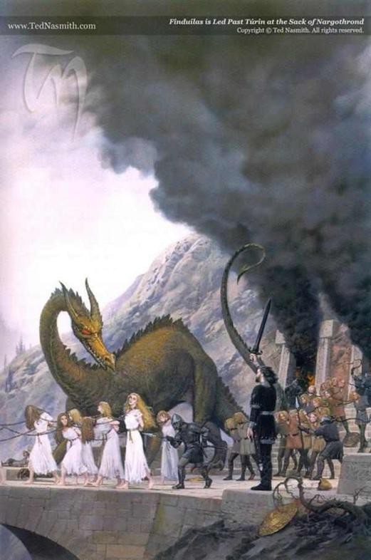 http://tednasmith.mymiddleearth.com/files/2012/07/TN-Finduilas_is_Led_Past_Turin_at_Nargothrond.jpg