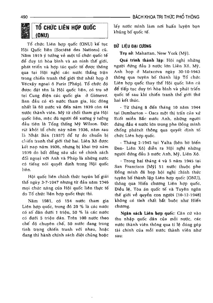 BÁCH KHOA TRI THỨC PHỔ THÔNG